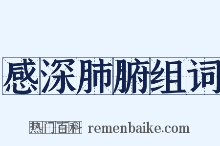 感深肺腑组词是什么意思的图片